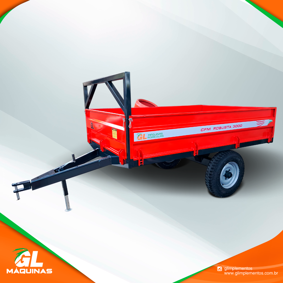 Carreta Metálica Basculante Manual CFM ROBUSTA 3000